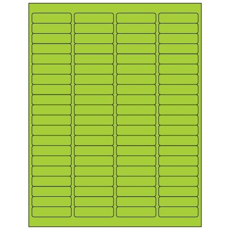 Bsc Preferred 1 15/16 x-1/2'' Fluorescent Green Rectangle Laser Labels, 8000PK BUY00015913
